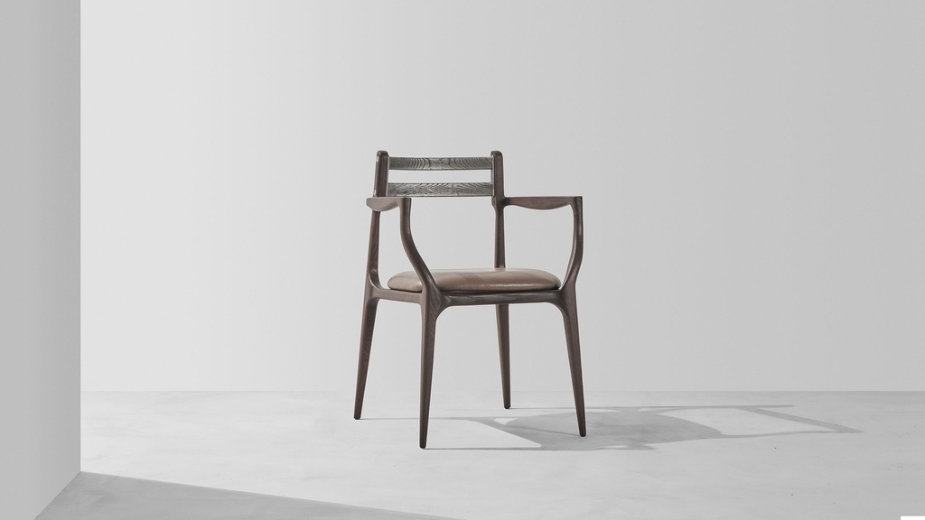 ASSEMBLY DINING CHAIR WITH ARMS